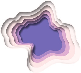 Abstract Wavy Paper Cutout Layered Background