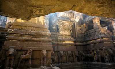 Kailasa Temple, Ellora caves, UNESCO world heritage site, India