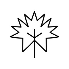 leaf line icon
