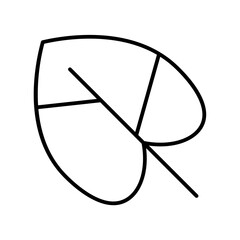leaf line icon