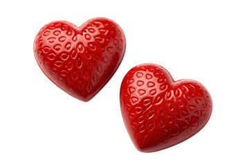 Obraz premium two red hearts isolated