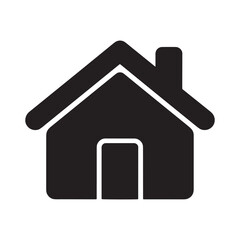Simple Black Home Icon, Ideal for Web and App Design