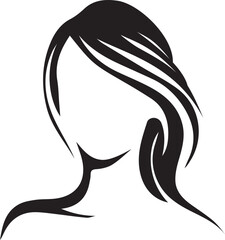 woman face vector, female face illustration, woman portrait vector, woman head drawing, woman face icon, female profile vector
