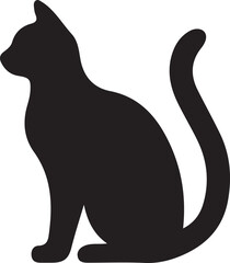 cat silhouette, black cat vector, cat outline, cat icon, cat clipart, sitting cat silhouette, walking cat vector, cat head silhouette,