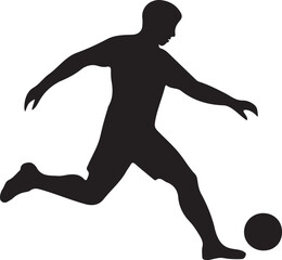 football player silhouette, football player vector, soccer player silhouette, football athlete, football action pose,