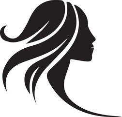 woman head silhouette, female profile vector, lady head shadow, woman face outline, girl silhouette icon, elegant woman vector,