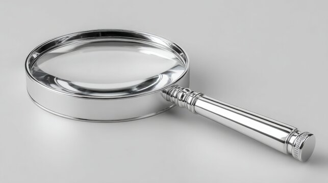 A magnifying glass with a silver handle reflecting creative ideas and decision-making in a thoughtful context - Powered by Adobe