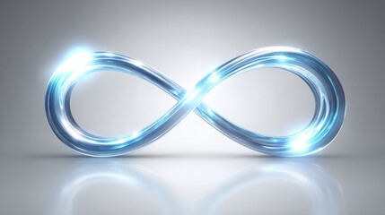 Naklejka premium An infinity symbol representing the concept of endless monitoring and continuous analysis in cryptocurrency dashboards
