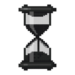 Fototapeta premium Pixel style of hourglass symbol illustration management vector