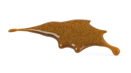 Obraz premium Amber glitter splash isolated on white. Generative AI
