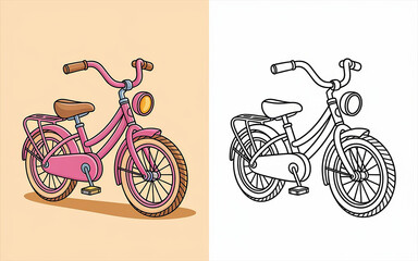 Obraz premium Illusion image vector of simple drawing and line ar