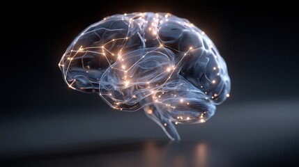 A detailed human brain depicting intelligence and cognitive abilities for the concept of intelligent return on investment