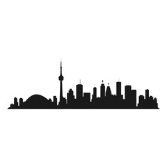 Obraz premium Toronto city silhouette toronto urban vector