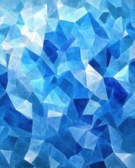 Obraz premium Abstract polygonal background in shades of blue and white creating a mosaic effect with a modern and artistic feel