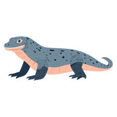 Obraz premium Illustration of Komodo Dragon reptile cartoon animal vector