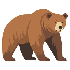 Fototapeta premium Vector illustration of Grizzly Bear bear wildlife cartoon vector