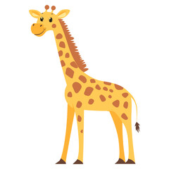 Obraz premium Vector illustration of Giraffe giraffe children's wildlife vector