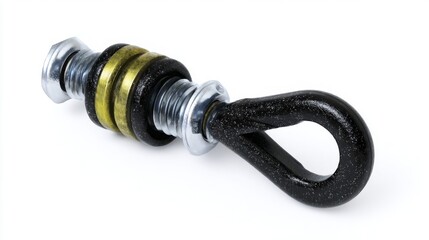 Aluminum terminal for guitar accessories isolated on white background. Generative AI