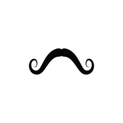 mustache logo and vector template