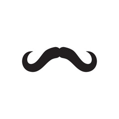 mustache logo and vector template