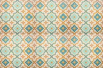vintage ceramic tiles wall decoration.Turkish ceramic tiles wall background