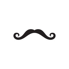 mustache logo and vector template