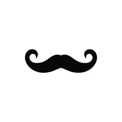 mustache logo and vector template