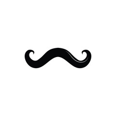 mustache logo and vector template