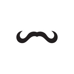 mustache logo and vector template