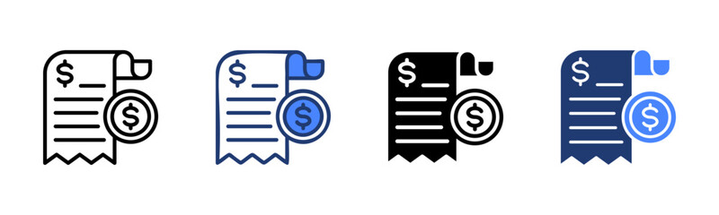 Expense icon sheet multiple style collection