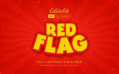 Red Flag Text Effect for Marketing and Social Media