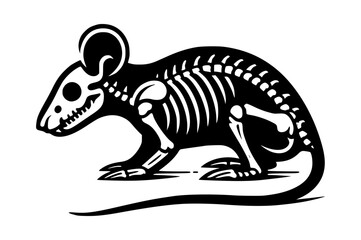 rat Skeleton Icon Logo Vector