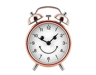 Rose Gold Smiley Face Alarm Clock