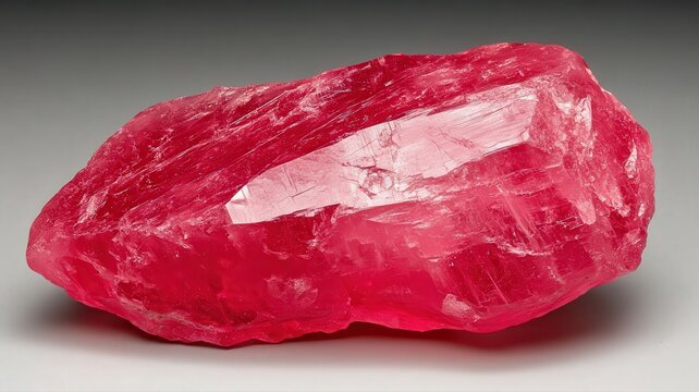 Dramatic Raw Ruby Crystal with Intense Red Coloration