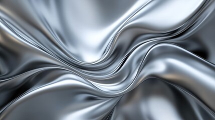 Abstract Background of Flowing, Chrome Liquid Metal, with Ripples and Reflections ,Abstract silver gradient background