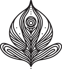 Hand drawn flower. Decorative element for design. Vector illustration..eps