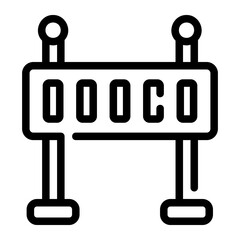 barricade Line Icon