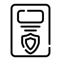 shield Line Icon