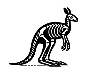 Fototapeta premium Kangaroo Skeleton Icon Logo Vector