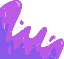 Abstract illustration of a purple fluid flowing against a white background. Ideal for backgrounds, textures, or design elements requiring a smooth, organic shape.
