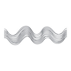 Music wave illustration lines white vector