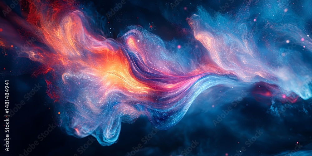 Leinwandbilder An avant-garde web design lab with shifting holographic layouts and bioluminescent UI elements, creating engaging websites.