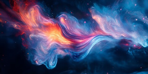 Fototapeta premium An avant-garde web design lab with shifting holographic layouts and bioluminescent UI elements, creating engaging websites.