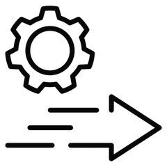 Accelerate icon line vector illustration