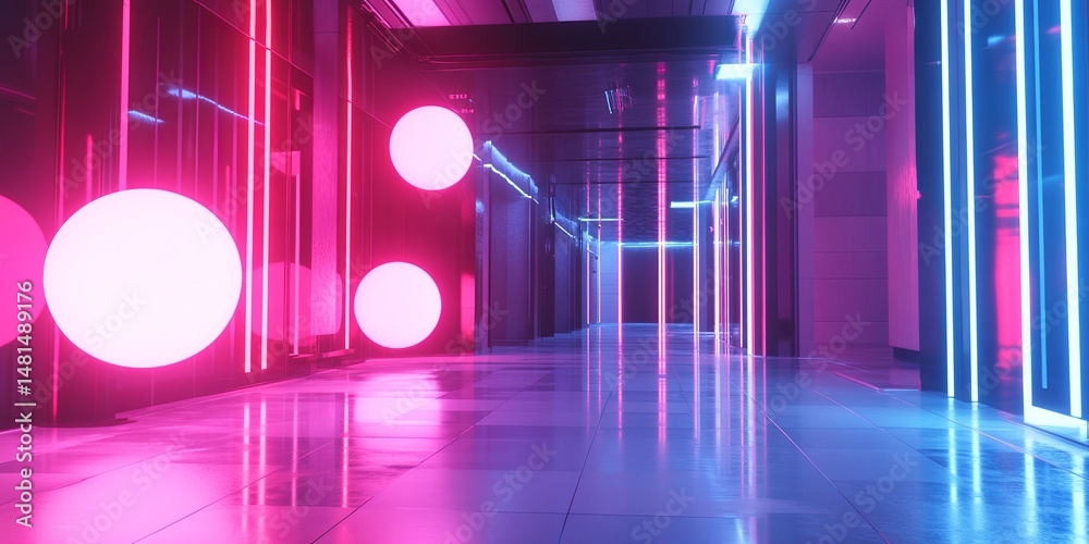 Poster A sleek visual effects studio with interactive digital VFX tools and neon-lit designs, adding magic to media projects.