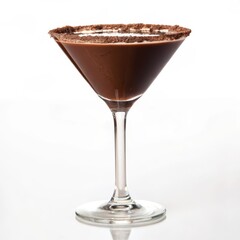 Decadent chocolate martini served in a chic glass with a smooth texture and rich flavor ideal for special occasions