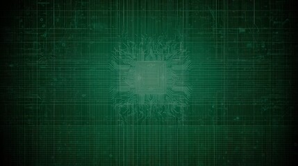 Obraz premium Abstract Green Technology Circuit Board Background Digital Minimalist Futuristic Desig