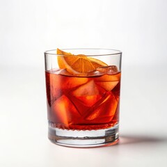 Sophisticated negroni cocktail served with a slice of orange and rich color for an elegant drinking experience