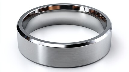 Elegant brushed metal wedding band, a timeless symbol of love and commitment in modern design
