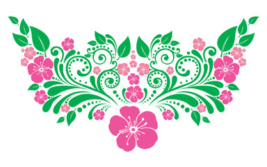 flower isolated on White background. Vector illustration 